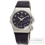 OMEGA オメガ 123.13.35.60.60.001 コンステレーション 11P ダイヤモンド 腕時計  ステンレススチール 革 レディース  中古