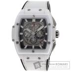 HUBLOT ウブロ 601.HX.0173.LR スピリット オブ ビックバン ホワイトセラミック 腕時計  セラミック アリゲーターxラバー メンズ  中古