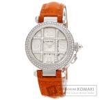 CARTIER カルティエ WJ105741 パシャ32mm グリッド ダイヤモンド 腕時計  K18ホワイトゴールド アリゲーター ダイヤモンド レディース  中古