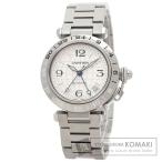 CARTIER カルティエ W31078M7 パシャC メリディアン GMT 腕時計  ステンレススチール SS ボーイズ  中古
