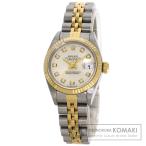 ROLEX ロレックス 69173G デイトジャスト 10P ダイヤモンド 腕時計  ステンレススチール SSｘK18YG K18YG レディース  中古