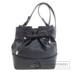 kate spade ケイトスペード 巾着 リボン ショルダーバッグ レザー レディース 中古