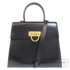 Salvatore Ferragamo サルヴァトーレフェラガモ ガンチーニ金具 2WAY ハンドバッグ カーフ レディース 中古
