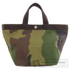 Herve Chapelier エルベ・シャプリエ カモフラージュ柄 ハンドバッグ キャンバス レディース 中古