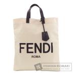 FENDI フェンディ ロゴ ハンドバッグ キャンバス レディース 中古