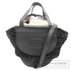 TODS トッズ カゴバッグ 2WAY ハンドバッグ ストロー レディース 中古