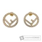 FENDI フェンディ エフ イズ フェンディ ラインストーン ピアス 金属製 レディース 中古