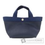 Herve Chapelier エルベ・シャプリエ 舟形トート ハンドバッグ コットン レディース 中古