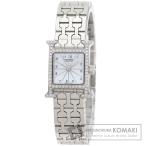 ショッピングHERMES HERMES エルメス HH1.130 Hウォッチ ミニ ダイヤモンド 腕時計  ステンレススチール SS ダイヤモンド レディース  中古