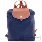 Longchamp Long Champ ru*p задний -ju рюкзак * Day Pack нейлон материалы женский б/у 