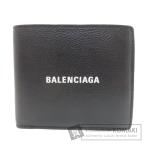 BALENCIAGA バレンシアガ 594315 ロゴ 二つ折り財布（小銭入れあり） レザー メンズ 中古