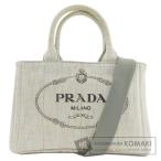 ショッピングプラダ PRADA プラダ 1BG439 カナパミニ 2WAY ハンドバッグ デニム レディース 中古