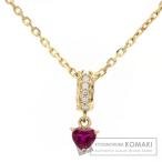 Sonia Rykiel ソニアリキエル ルビー ダイヤモンド ハート ネックレスK18イエローゴールド レディース 中古