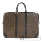 LOUIS VUITTON ルイヴィトン M40224 ポルトドギュマン・ヴォワヤージュGM ビジネスバッグモノグラムマカサー メンズ 中古