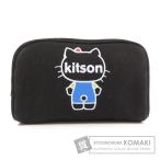 ショッピングkitson kitson キットソン ハローキティコラボ 化粧ポーチ キャンバス レディース 中古