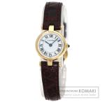 CARTIER カルティエ ヴァンドーム 腕時計 K18イエローゴールド 革 レディース 中古