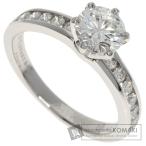 ショッピングティファニー TIFFANY&Co. ティファニー ソリティア チャネル セッティング ダイヤモンド リング・指輪 プラチナPT950 レディース 中古