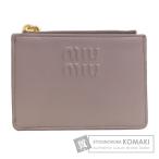 MIUMIU ミュウミュウ ロゴ カードケース レザー レディース 中古