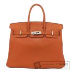 HERMES エルメス バーキン25 シルバー金具 ハンドバッグ トゴ レディース 中古