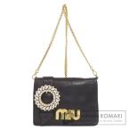 MIUMIU ミュウミュウ チェーンショルダー ショルダーバッグ カーフ レディース 中古