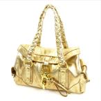 FRANCESCO BIASIA【フランチェスコ・ビアジア】 メタリック ハンドバッグ レザー レディース 【中古】