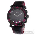 Chopard ショパール 288515-9013 ハッピースポーツ ミステリーピンク 限定100本 ダイヤモンド 腕時計  セラミック 革 メンズ  中古