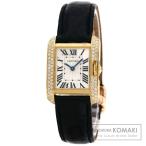 CARTIER カルティエ WT100014 タンクアングレーズ SM 腕時計  K18イエローゴールド アリゲーター ダイヤモンド レディース  中古