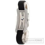CARTIER カルティエ WJ300950 タンクS ダイヤモンド 腕時計  K18ホワイトゴールド 革xサテン レディース  中古
