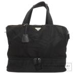 PRADA プラダ ロゴ金具 ボストンバッグ ナイロン素材 レディース 中古