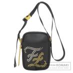 FENDI フェンディ カリグラフィ スタッズ ショルダーバッグ レザー レディース 中古