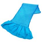 正絹総絞り帯揚げ青色ブルーターコイ...