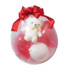 バルーンdeラッピング ゆらゆらアニマル くまのぬいぐるみ バルーン バルーンギフト クマ ぬいぐるみ ホワイト ピンク風船