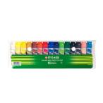 サクラ マット水彩 15色 （ 12ml ） ポリチューブ入り シース入り 学習教材 教材 水彩絵の具 絵の具 小学生 小学校 絵具 えのぐ MW15PF 画材