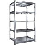 (送料別途)(直送品)TRUSCO ステンレス製中量ボルトレス棚 SM3型 W1200×D921×H2100 5段 単体 SM3-7495
