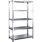 物品棚 ステンレス棚 ＴＲＵＳＣＯ　ステンレス棚　ＳＵＳ３０４製軽量棚　８７５ＸＤ４５０ＸＨ１５００　天地５段　  (SU3-5345)