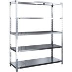 物品棚 ステンレス棚 ＴＲＵＳＣＯ　ステンレス棚　ＳＵＳ３０４製軽量棚　１２００ＸＤ４５０ＸＨ１５００　天地５段　  (SU3-5445)