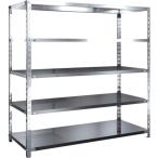 物品棚 ステンレス棚 ＴＲＵＳＣＯ　ステンレス棚　ＳＵＳ４３０製軽量棚　１５００ＸＤ６００ＸＨ１５００　天地５段　  (SU4-5565)