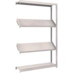 物品棚 軽中量棚 ＴＲＵＳＣＯ　スチールラック　Ｍ２型棚　１２００Ｘ３００ＸＨ１８００　４段　傾斜２段　連結　  (M2-6434K2B)