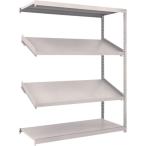 物品棚 軽中量棚 ＴＲＵＳＣＯ　スチールラック　Ｍ２型棚　１５００Ｘ６００ＸＨ１８００　４段　傾斜２段　連結　  (M2-6564K2B)