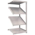 物品棚 中量棚 ＴＲＵＳＣＯ　スチールラック　Ｍ３型中量棚　９００Ｘ９２１ＸＨ１８００　４段　傾斜２段　  (M3-6394K2)