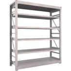 物品棚 重量棚 ＴＲＵＳＣＯ　スチール製重量ボルト式棚　Ｍ１０型　Ｗ１８００×Ｄ６２０×Ｈ２１１５　６段　単体　ネオグレー  (M10-7666（NG）)