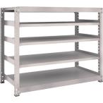 物品棚 中量棚 ＴＲＵＳＣＯ　スチールラック　Ｍ５型　Ｗ１５００×Ｄ７２１×Ｈ１２００　５段　単体　ネオグレー  (M5-4575（NG）)