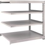 物品棚 中量棚 ＴＲＵＳＣＯ　スチールラック　Ｍ３型　Ｗ１２００×Ｄ９２１×Ｈ１２００　４段　連結　ネオグレー  (M3-4494B（NG）)