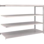 物品棚 中量棚 ＴＲＵＳＣＯ　スチールラック　Ｍ５型　Ｗ１８００×Ｄ５７１×Ｈ１２００　４段　連結　ネオグレー  (M5-4664B（NG）)