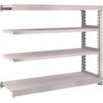 物品棚 中量棚 ＴＲＵＳＣＯ　スチールラック　Ｍ５型　Ｗ１５００×Ｄ４７１×Ｈ１２００　４段　連結　ネオグレー  (M5-4554B（NG）)