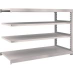 物品棚 中量棚 ＴＲＵＳＣＯ　スチールラック　Ｍ５型　Ｗ１８００×Ｄ７２１×Ｈ１２００　４段　連結　ネオグレー  (M5-4674B（NG）)