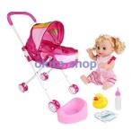 女の赤ちゃん人形人形キャリアキッズふり遊びおもちゃBJD人形ドールハウスの装飾虹