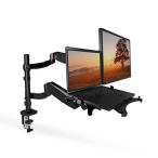 Yahoo! Yahoo!ショッピング(ヤフー ショッピング)Loctek モニターアーム&ノートパソコンスタンド　ガス圧式 横/縦型２台設置可能 D5DL