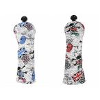 ゴルフ ヘッドカバー ウッド 用 FW 用 3番5番 2点セット スカル×England国旗 防水仕様 変換ダグ付き 爆買