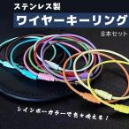  тросик кольцо для ключей цепочка для ключей 8 шт. комплект брелок для ключа блокировка тросик утерян? противоугонное нержавеющая сталь красочный аксессуары jd-zh067